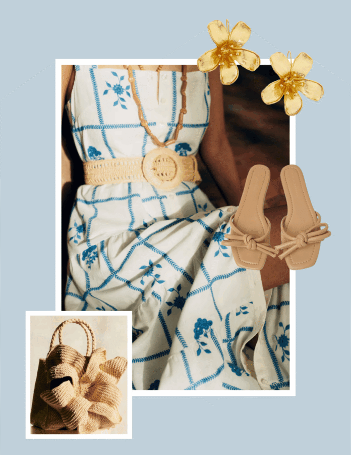 Blue-and-White-Embroidered-Sezane-midi-dress-outfit-Beautifully-Seaside-1187x1536