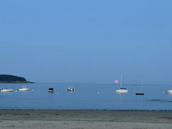 Strawberry Moon at the Beach