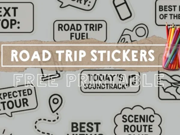 Road Trip Stickers Pack — A Free Printable for Mindful Travel Journaling