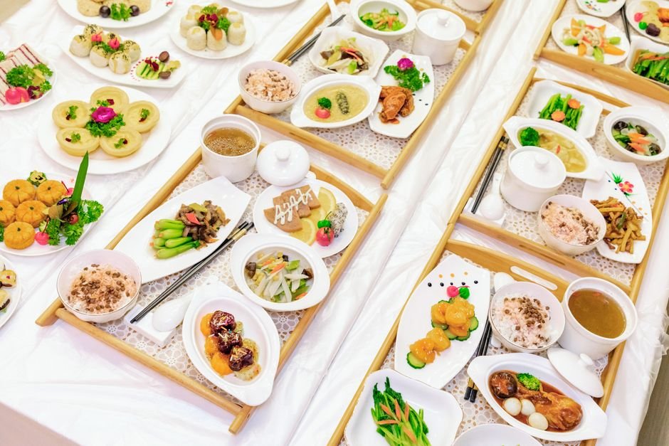 Beautifully arranged gourmet dishes