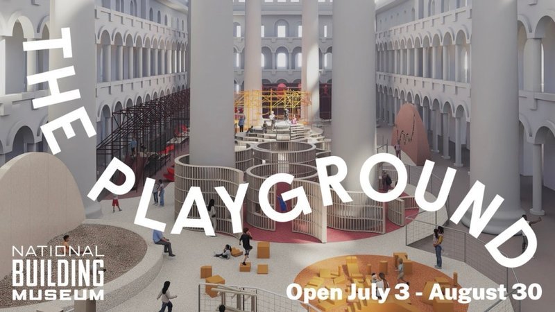 The Playground title card with National Building Museum branding
