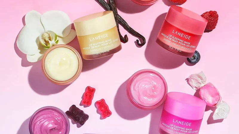 LANEIGE lip sleeping mask in a soft color