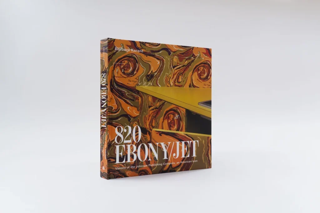 820 Ebony/Jet book cover with marbled 1970s pattern