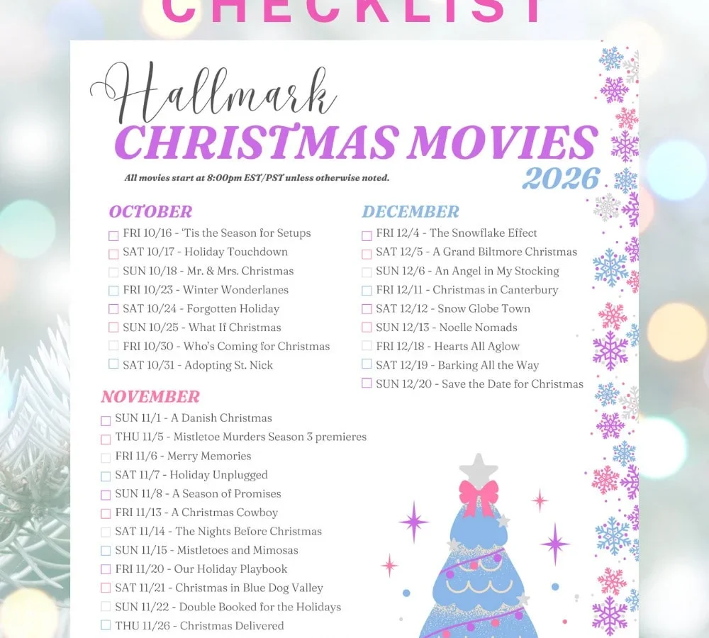 The 2026 Hallmark Christmas Movie Schedule (With a Cozy Movie-Night Plan)
